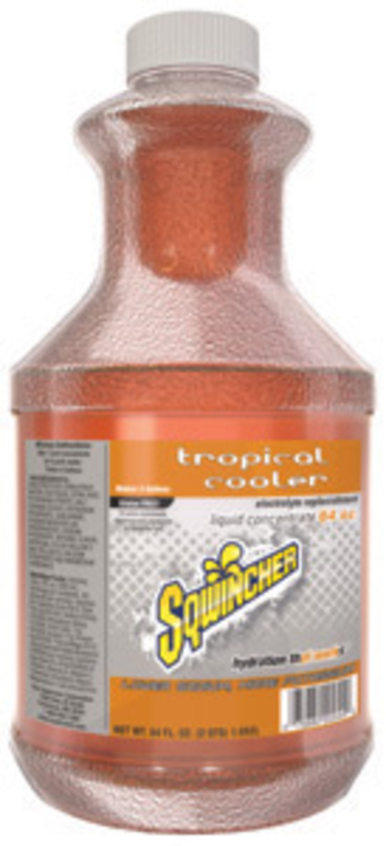 Sqwincher® 64 Ounce Tropical Cooler Flavor Liquid Concentrate Bottle Electrolyte Drink