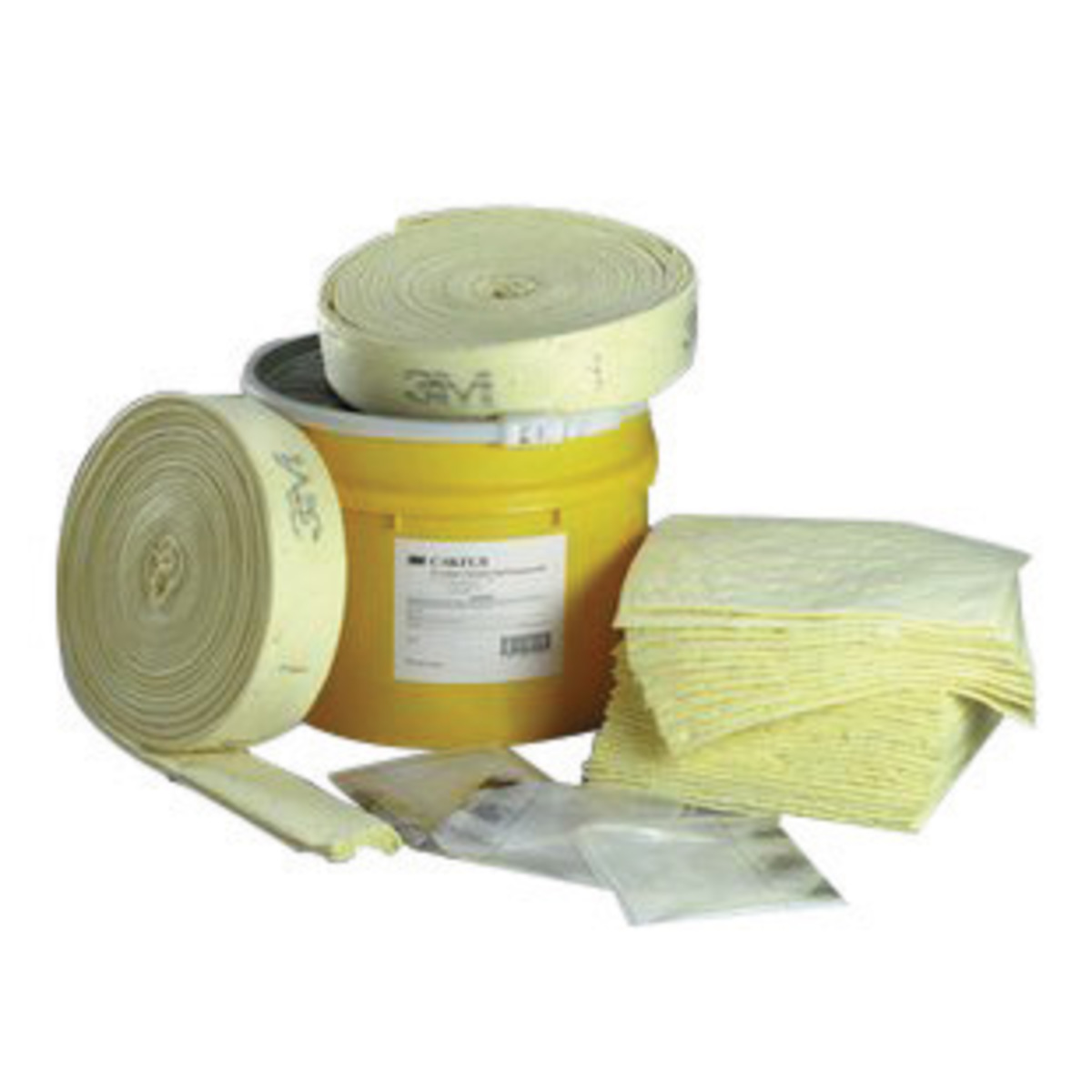 3M™ 20 gal Drum Yellow Polypropylene Spill Kit