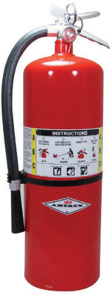 Amerex® 20 Pound Stored Pressure ABC Dry Chemical 10A:120B:C Multi-Purpose Fire Extinguisher For Class A, B And C Fires With Ano