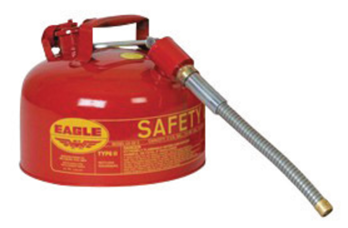 Eagle 2 Gallon Red 24 Gauge Galvanized Steel Type II Safety Can With 7/8