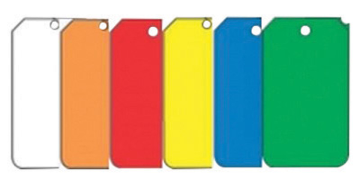 Accuform Signs® Orange 15 mil RP-Plastic Self-Laminating Blank Tag (25 Per Pack)