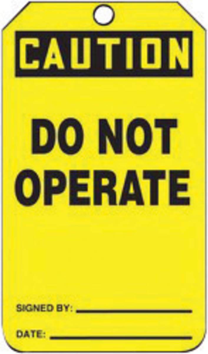 Accuform Signs 5 34 X 3 14 Black And Yellow 15 mil RP A81MDT610PTP for sale online at autumn supply