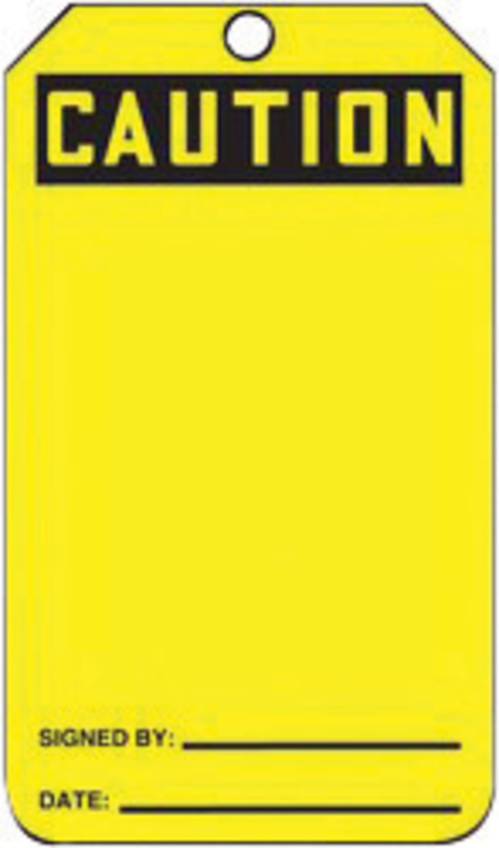 Accuform Signs 5 34 X 3 14 Black And Yellow 15 mil RP A81MDT612PTP for sale online at autumn supply