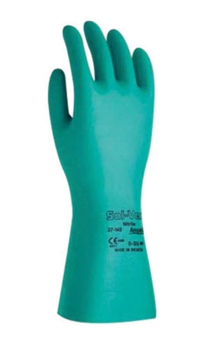 Ansell Size 7 Green SolVex II 13 Flock Lined 15 mil U ANE37-676-7 for sale online at autumn supply