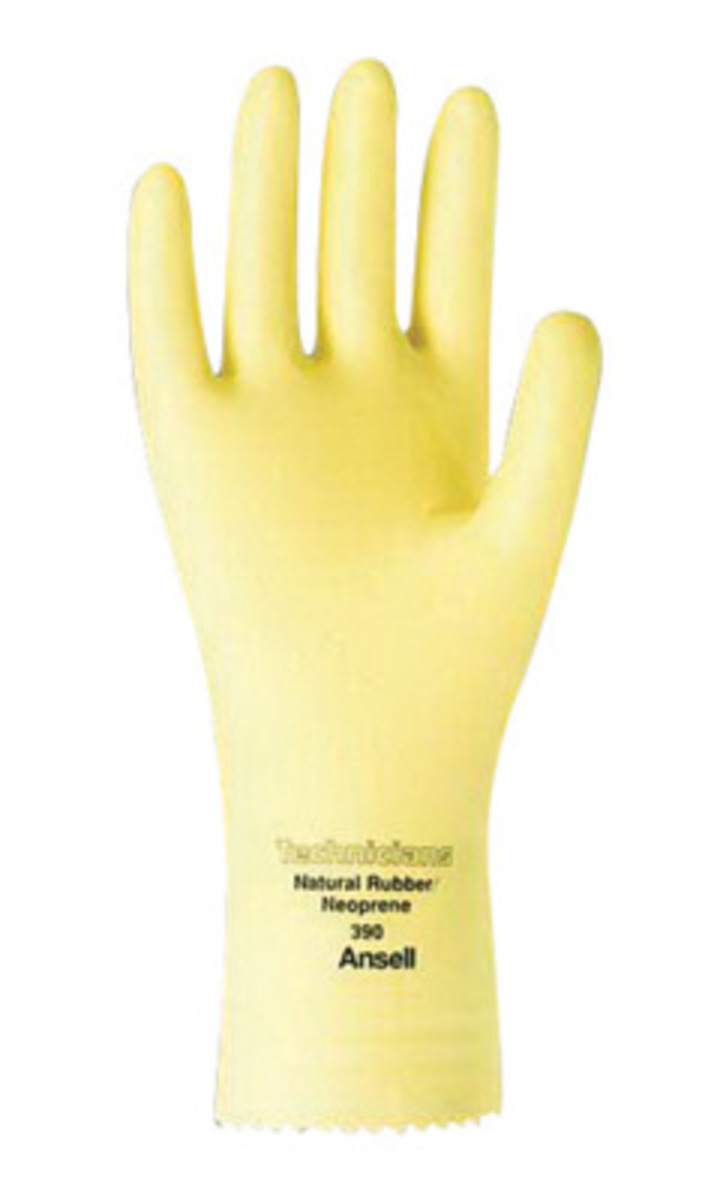 Ansell Size 11 Natural Technicians™ Unlined Lined 13 mil Latex And Neoprene And Rubber Chemical Resistant Gloves