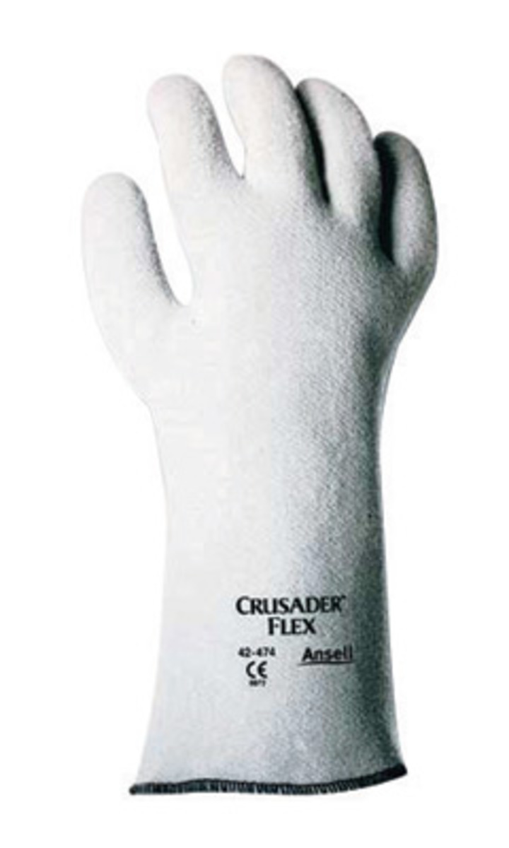 Ansell Heat Resistant Gloves: Crusader Flex Heavyweight Nitrile Grey ANE42-474-10 for sale online at autumn supply