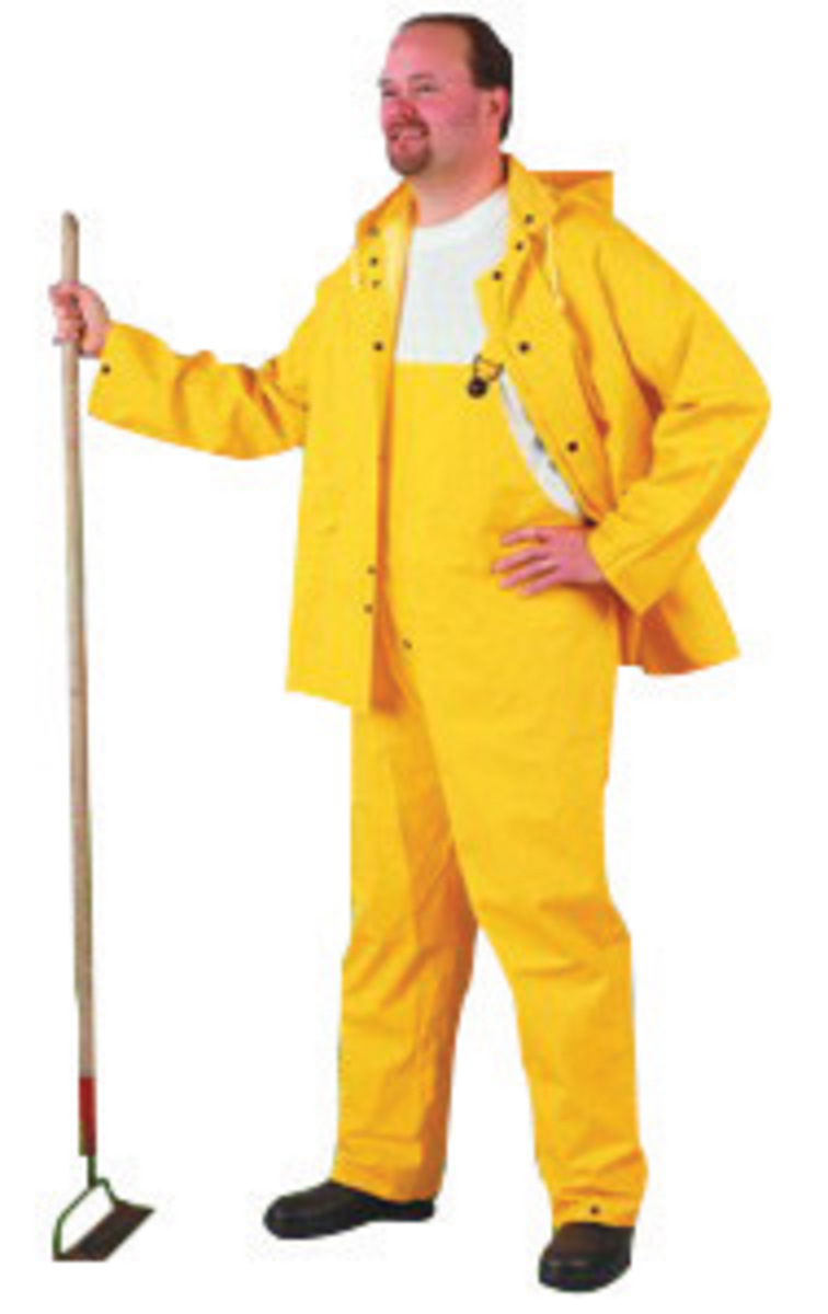 Dunlop® Protective Footwear Large Yellow Sitex .35 mm Polyester/PVC Rain Suit