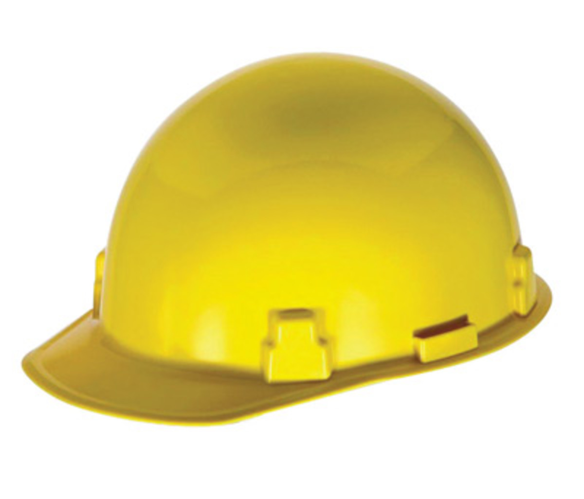 MSA Yellow Nylon Cap Style Hard Hat With Ratchet/4 Point Ratchet Suspension