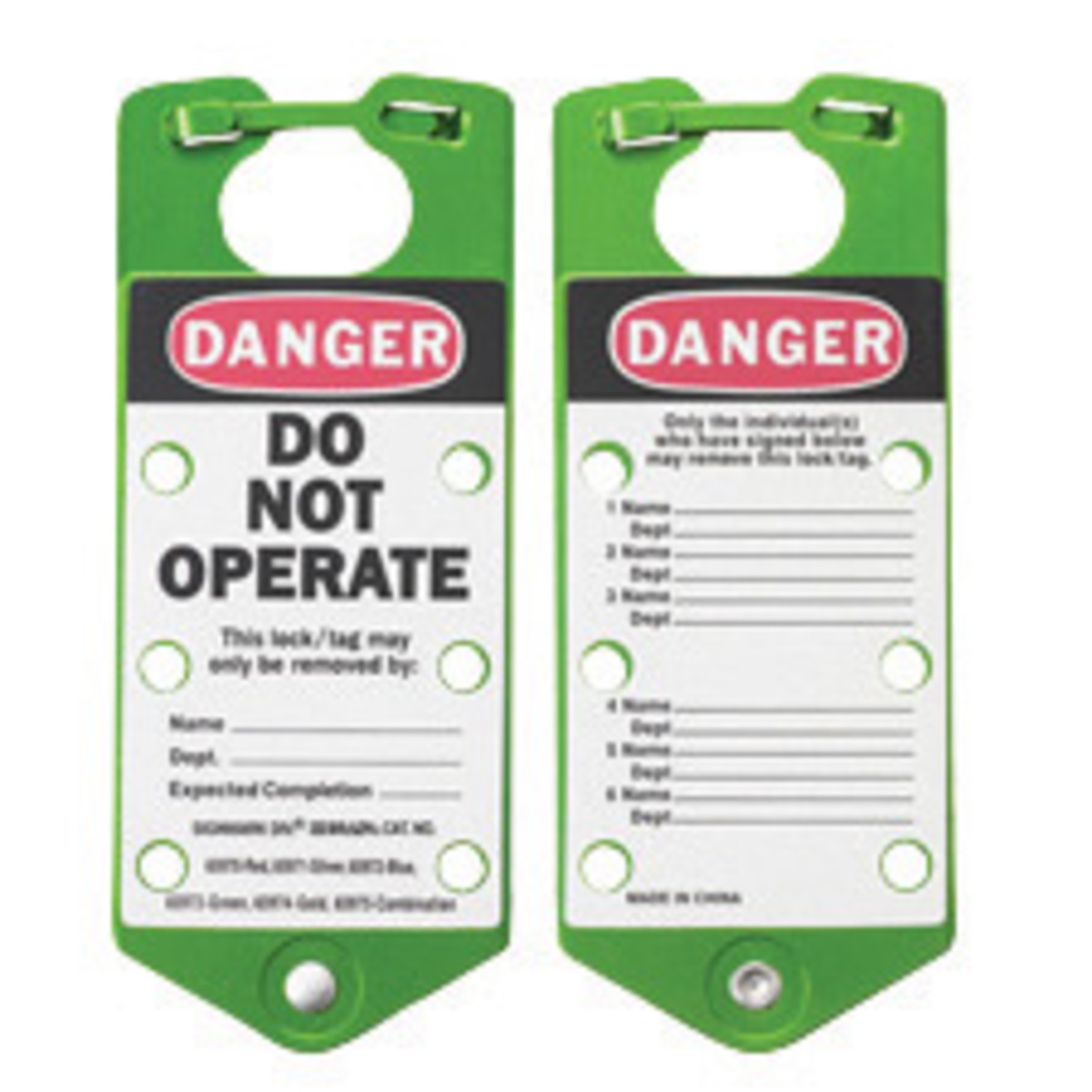 Brady® Green Aluminum Lockout Hasp (5 ea)