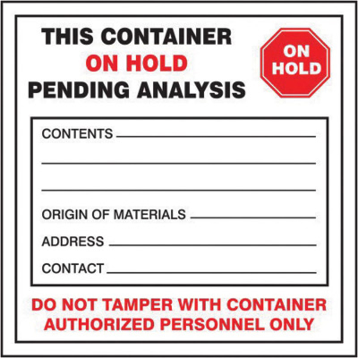 Accuform Signs 6 X 6 AdhesivePoly Sheet Hazardous Was A81MHZW26EVC for sale online at autumn supply