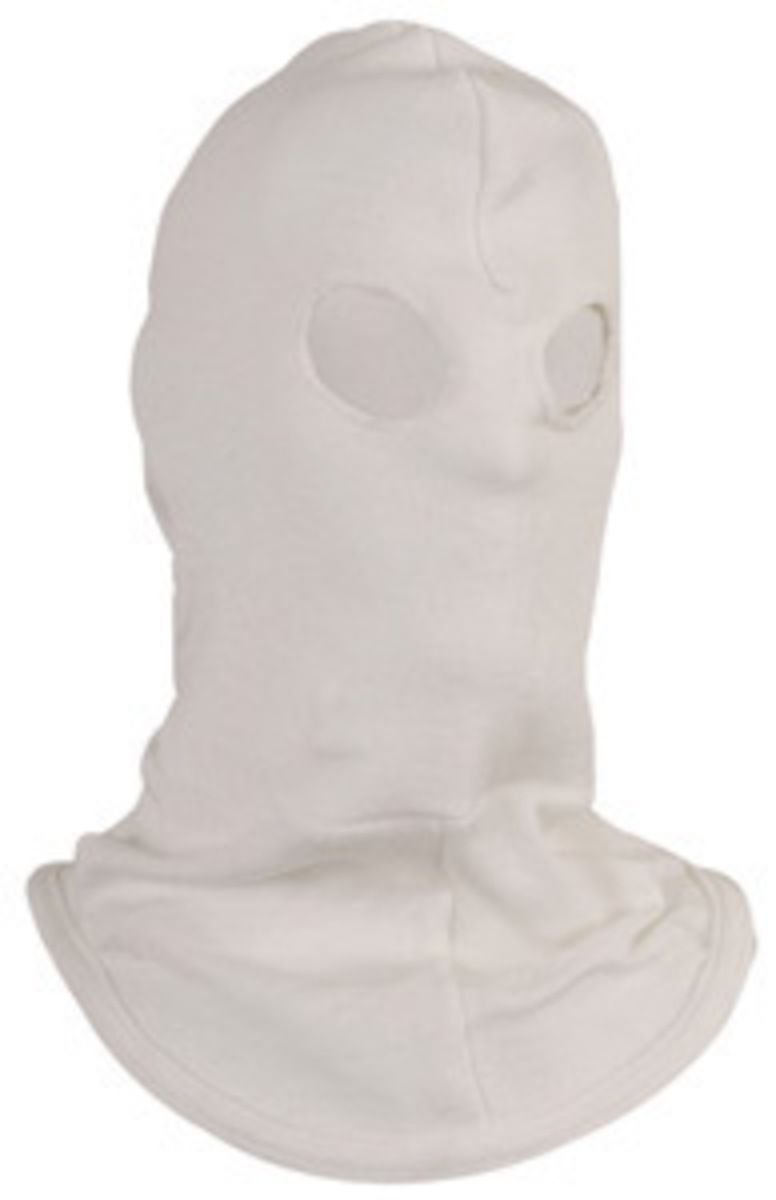 National Safety Apparel White DuPont™ Nomex® High Heat Knit Flame Resistant Hood With Eyeholes