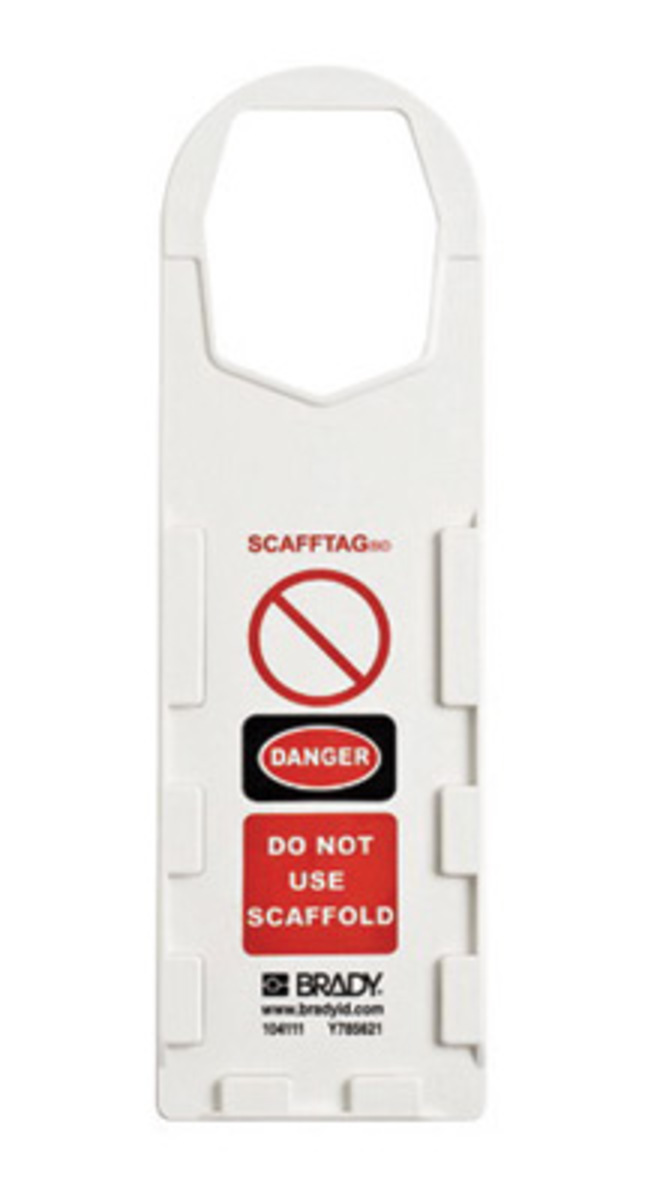 Brady 11 34 X 3 12 White SCAFFTAG Plastic Tag Holder BRD104111 for sale online at autumn supply