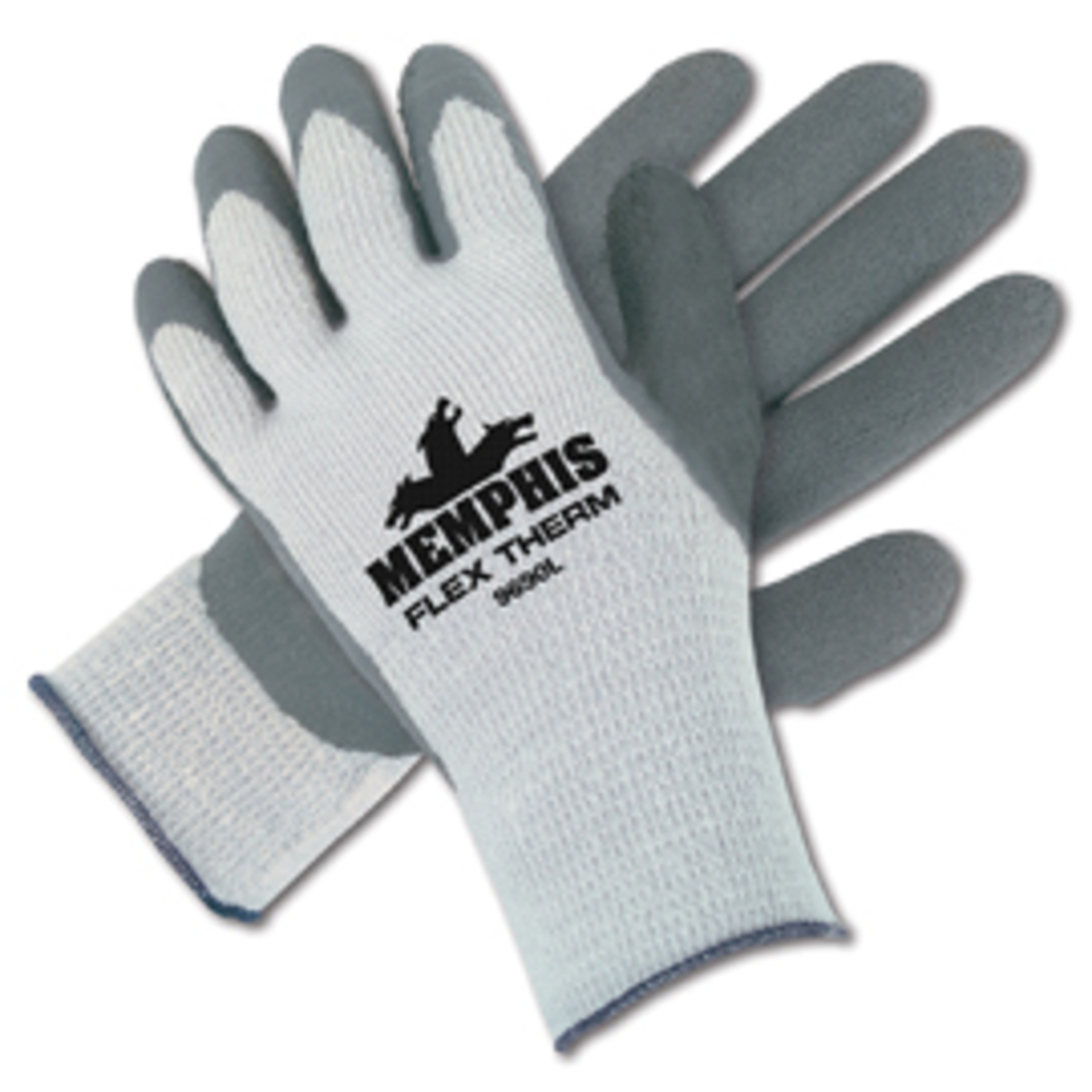 Memphis Glove X-Large Gray FlexTherm® Acrylic, Cotton And Polyester Cold Weather Gloves With Knit Wrist And Gray Latex Palm Coat