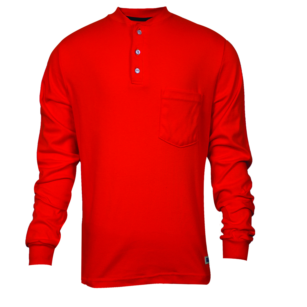 National Safety Apparel X-Large Orange FR Classic Cotton™ Long Sleeve Flame Resistant Henley Shirt With Button Front Placket Clo National Safety Apparel X-Large Orange FR Classic Cotton™ Long Sleeve Flame Resistant Henley Shirt With Button Front Placket Clo