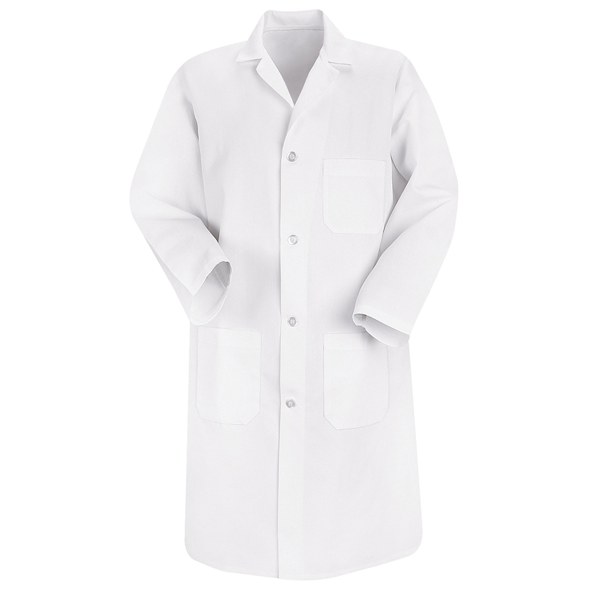Red Kap® Large/Regular White Polyester/Cotton Jacket With Button Closure