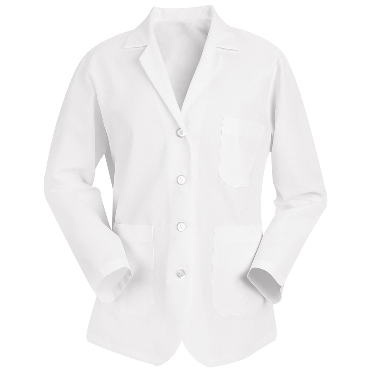 Red Kap® Large/Regular White Jacket With Button Closure
