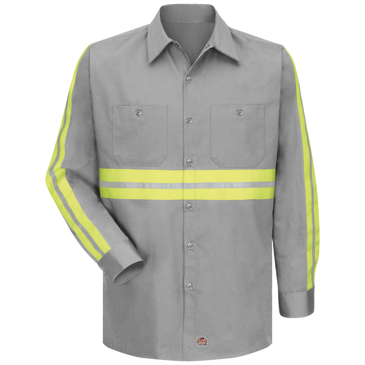 Red Kap® Medium/Regular Gray 6 Ounce Cotton Shirt With Button Closure
