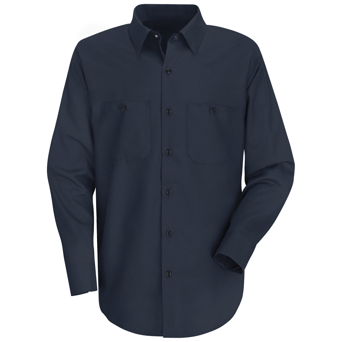 Red Kap® Large/Regular Navy 6 Ounce Cotton Shirt With Button Closure