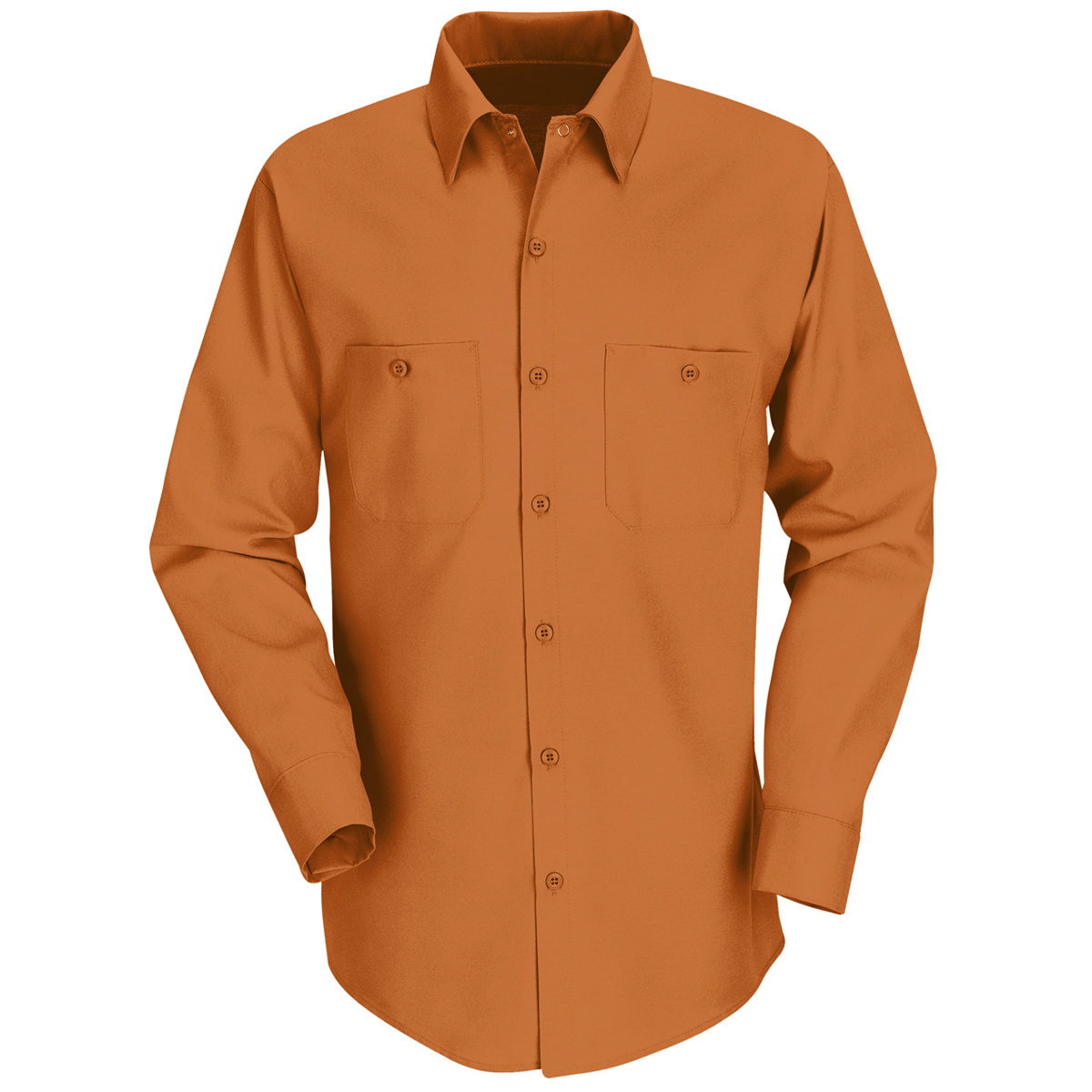 Red Kap® Large/Tall Orange 4.25 Ounce Polyester/Cotton Shirt With Button Closure