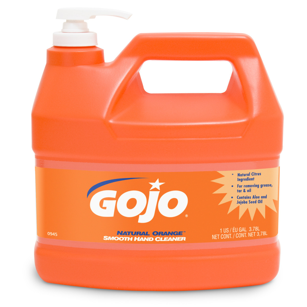 GOJO® 1 Gallon Bottle White NATURAL* ORANGE™Citrus Scented Heavy Duty Hand Cleaner (Availability restrictions apply.)