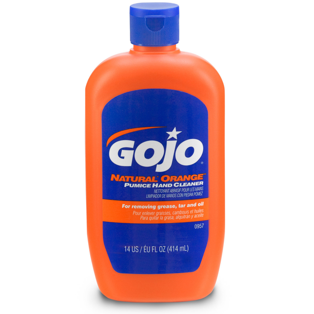 GOJO® 14 Ounce Bottle White NATURAL* ORANGE™Citrus Scented Heavy Duty Hand Cleaner (Availability restrictions apply.)