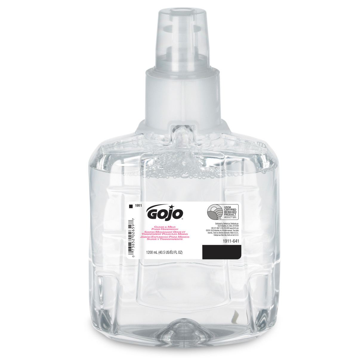 Clear Fragrance-Free Hand Soap | GOJO 1200 mL Refill | Case of 2 GOJ1911-02 for sale online at autumn supply