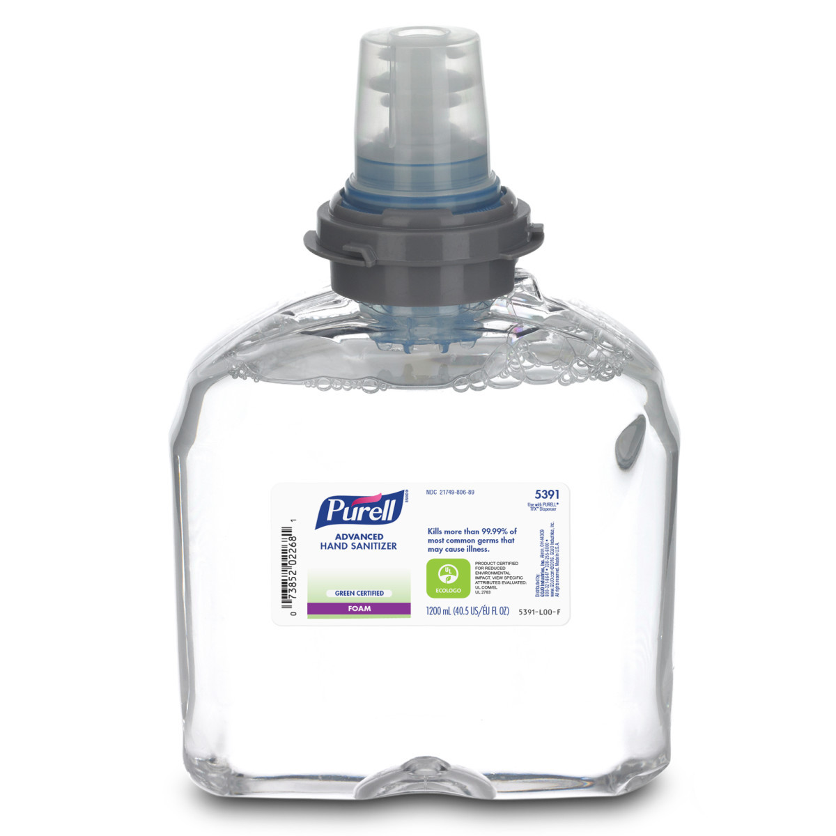 GOJO® 1200 mL Refill Clear PURELL® Fragrance-Free Hand Sanitizer (Availability restrictions apply.)