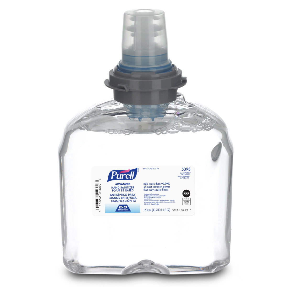 GOJO® 1200 mL Refill Clear PURELL® Fragrance-Free Hand Sanitizer (Availability restrictions apply.)