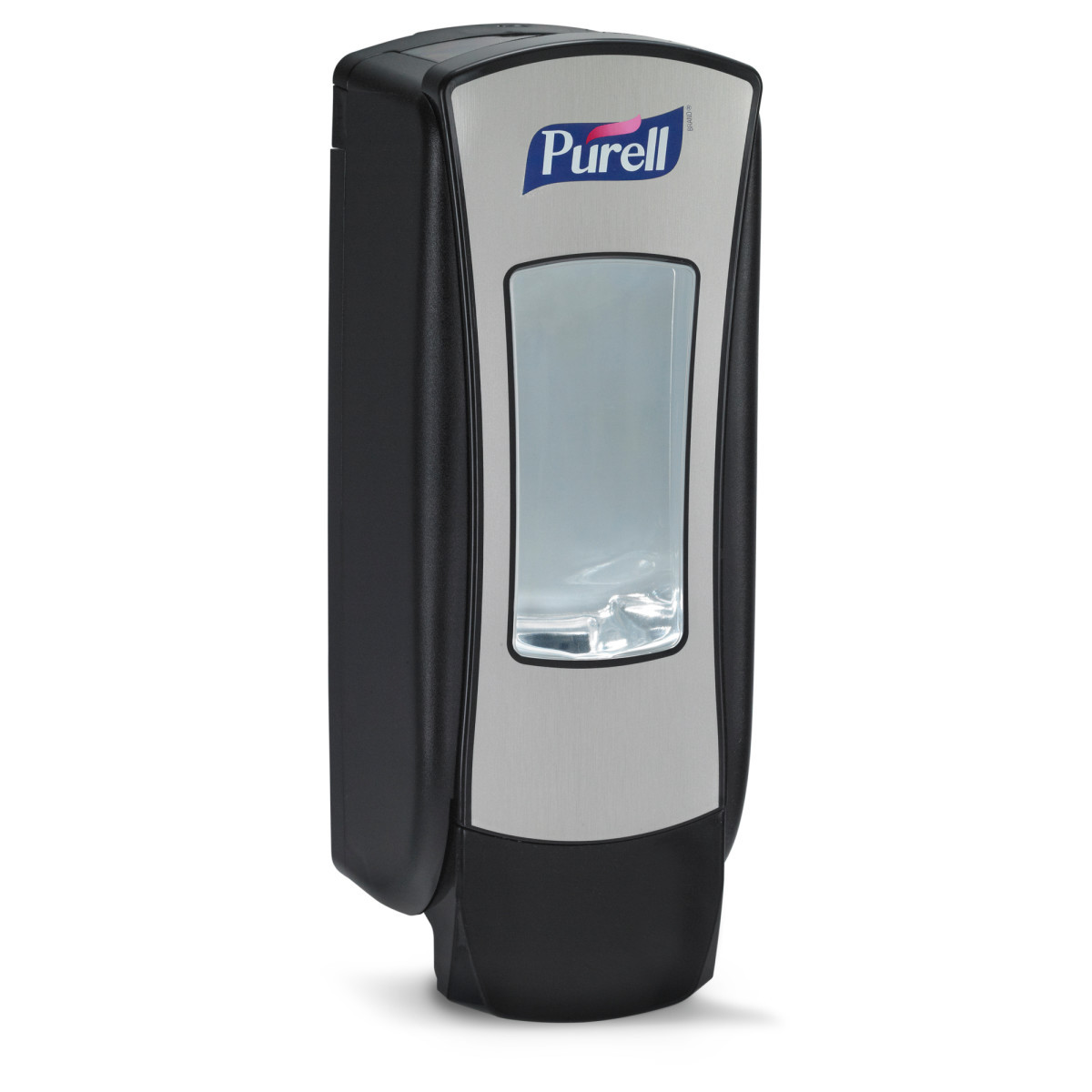 GOJO® 1250 mL Brushed Chrome\Black ADX-12™ Wall Mount Dispenser (Availability restrictions apply.)