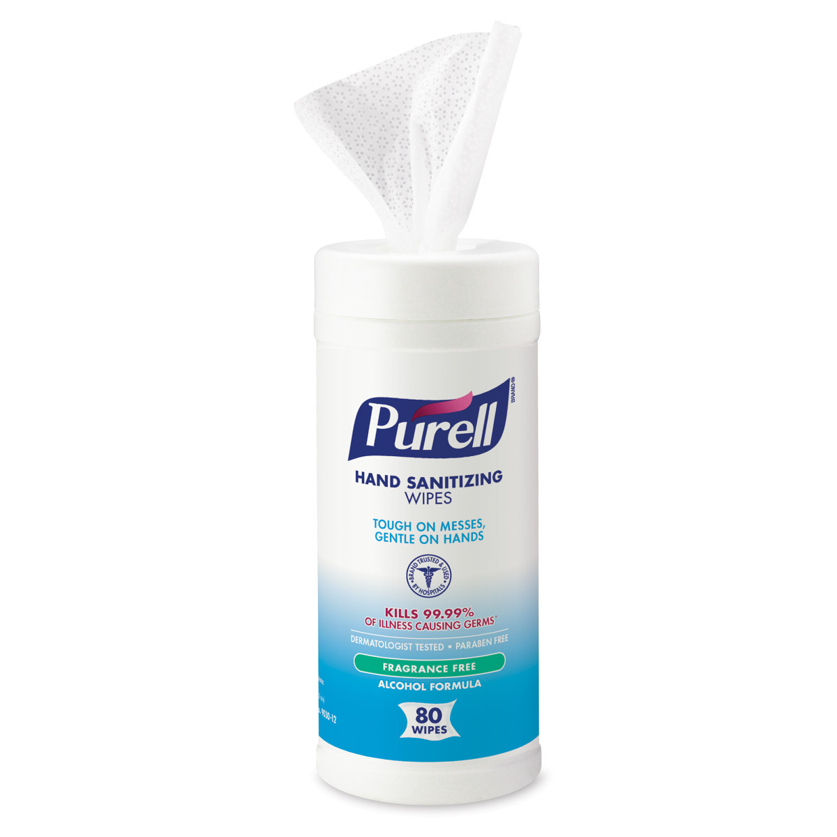 GOJO® 80 Count Canister PURELL® Fragrance-Free Hand Sanitizer Wipes (Availability restrictions apply.) GOJO® 80 Count Canister PURELL® Fragrance-Free Hand Sanitizer Wipes (Availability restrictions apply.)