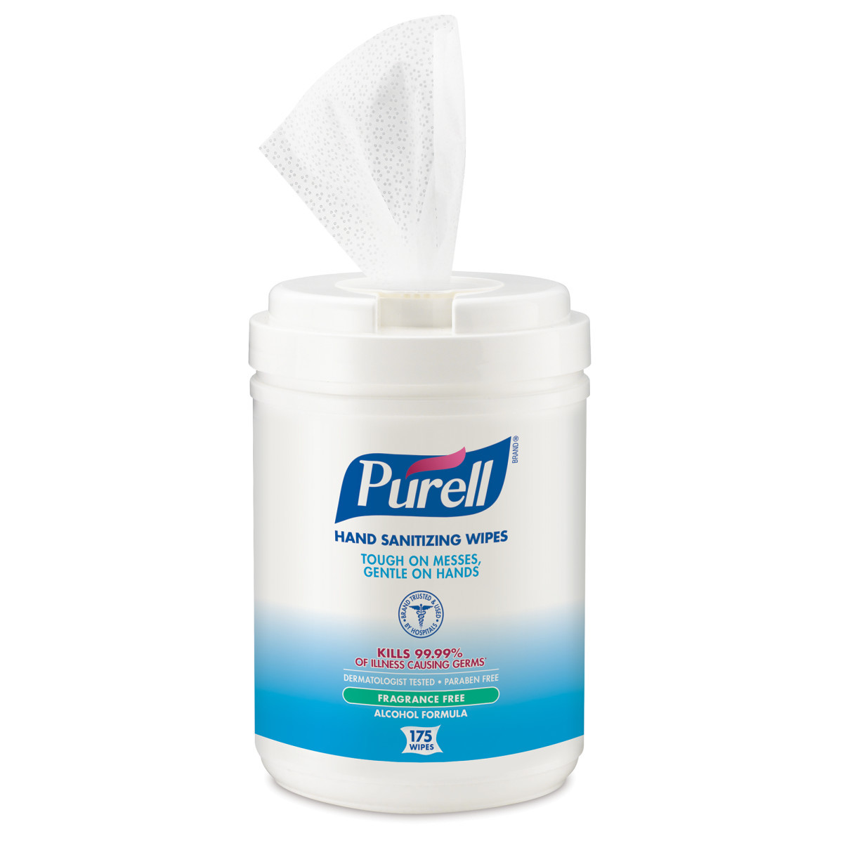 GOJO® 175 Count Canister PURELL® Fragrance-Free Hand Sanitizer Wipes (Availability restrictions apply.)