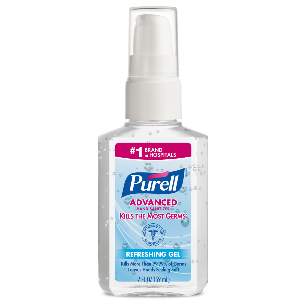 GOJO® 2 Ounce Bottle Clear PURELL® Fragrance-Free Hand Sanitizer (Availability restrictions apply.)