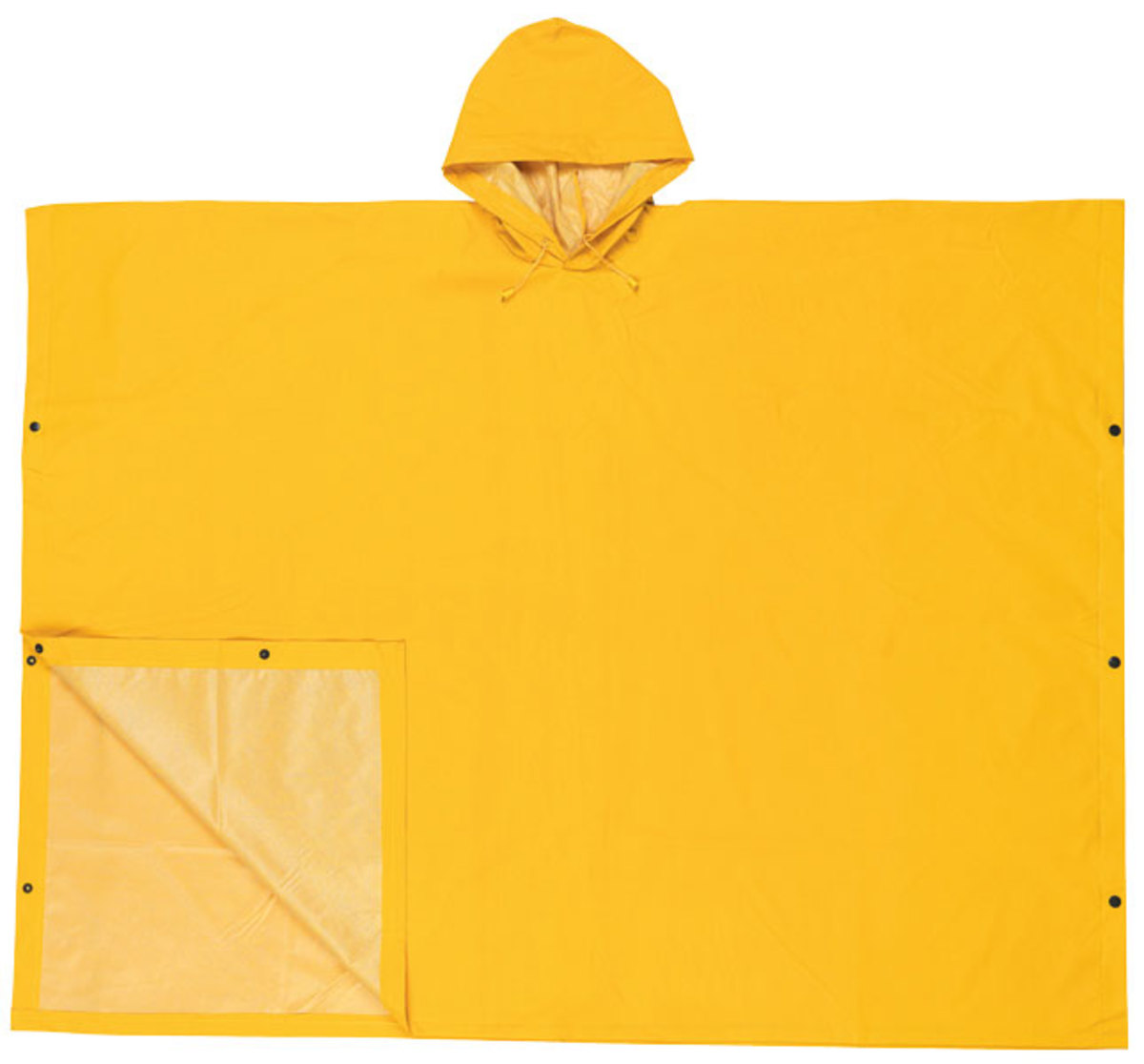 MCR Safety® Yellow Schooner .35 mm Polyester And PVC Poncho With Attached Hood