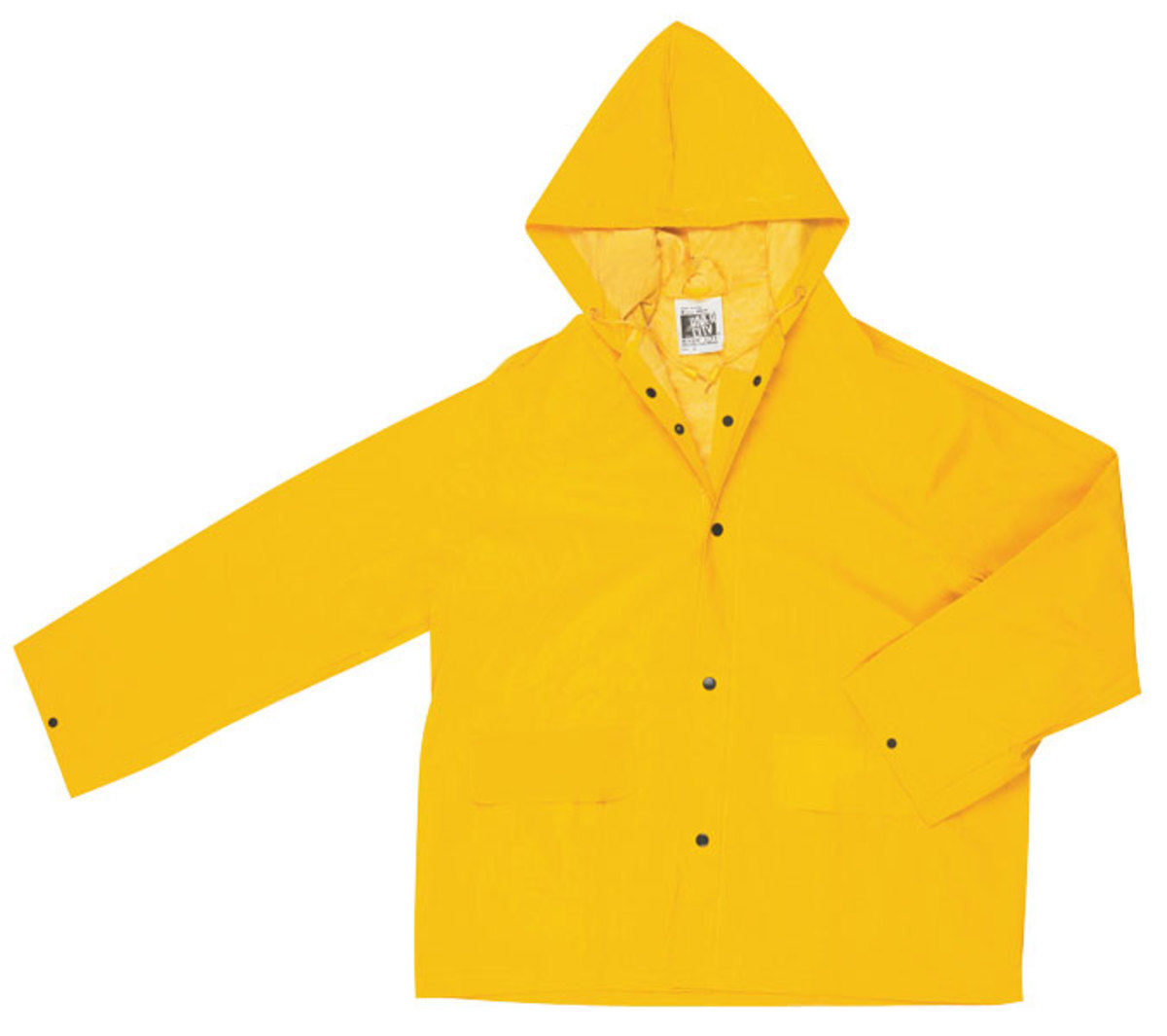 MCR Safety® Yellow Classic .35 mm Polyester And PVC Jacket With Attached Hood