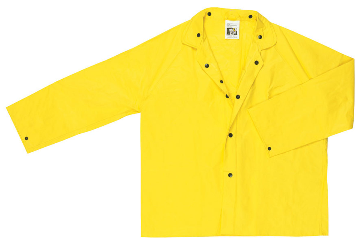 MCR Safety® Yellow Wizard .28 mm Nylon And PVC 2-Piece Jacket With Detachable Hood