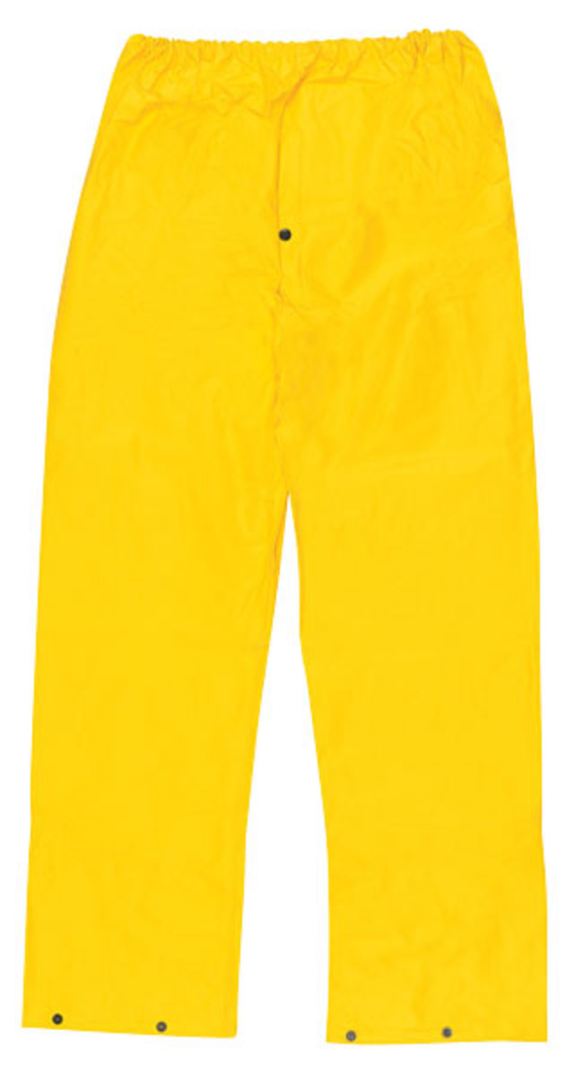 MCR Safety® Yellow Cyclone .35 mm Nylon And PVC Pants With Elastic Waist