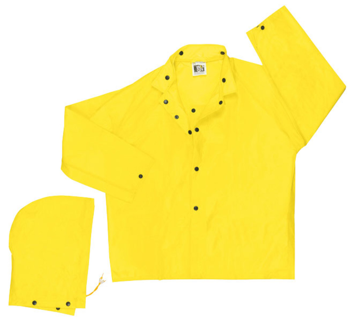 MCR Safety® Yellow Navigator .22 mm Nylon And Polyurethane 2-Piece Jacket With Detachable Hood