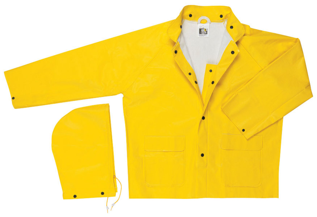 MCR Safety® Yellow Commodore .40 mm Polyester And PVC Jacket With No Hood