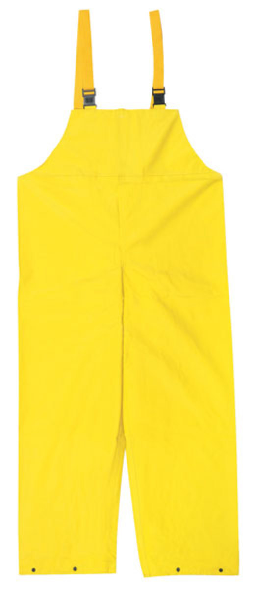 MCR Safety® Yellow Concord .35 mm Neoprene And Nylon Bib Pants With Take Up Snaps On Ankles
