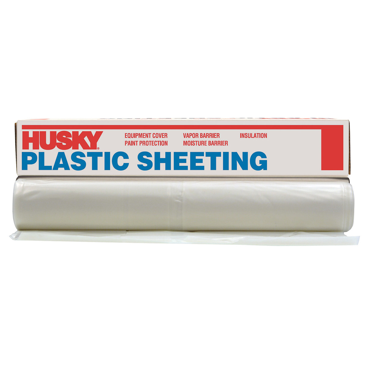 Poly-America 20' X 50' Clear 4 mil Polyethylene Husky Plastic Sheeting
