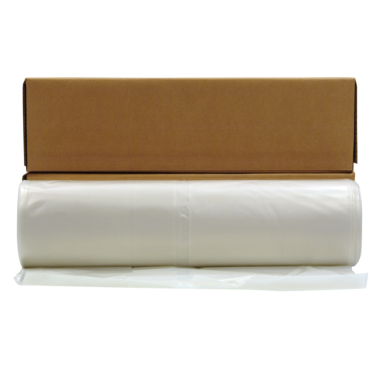 Poly-America 20' X 100' Clear 6 mil Polyethylene Husky Fire Retardant Plastic Sheeting