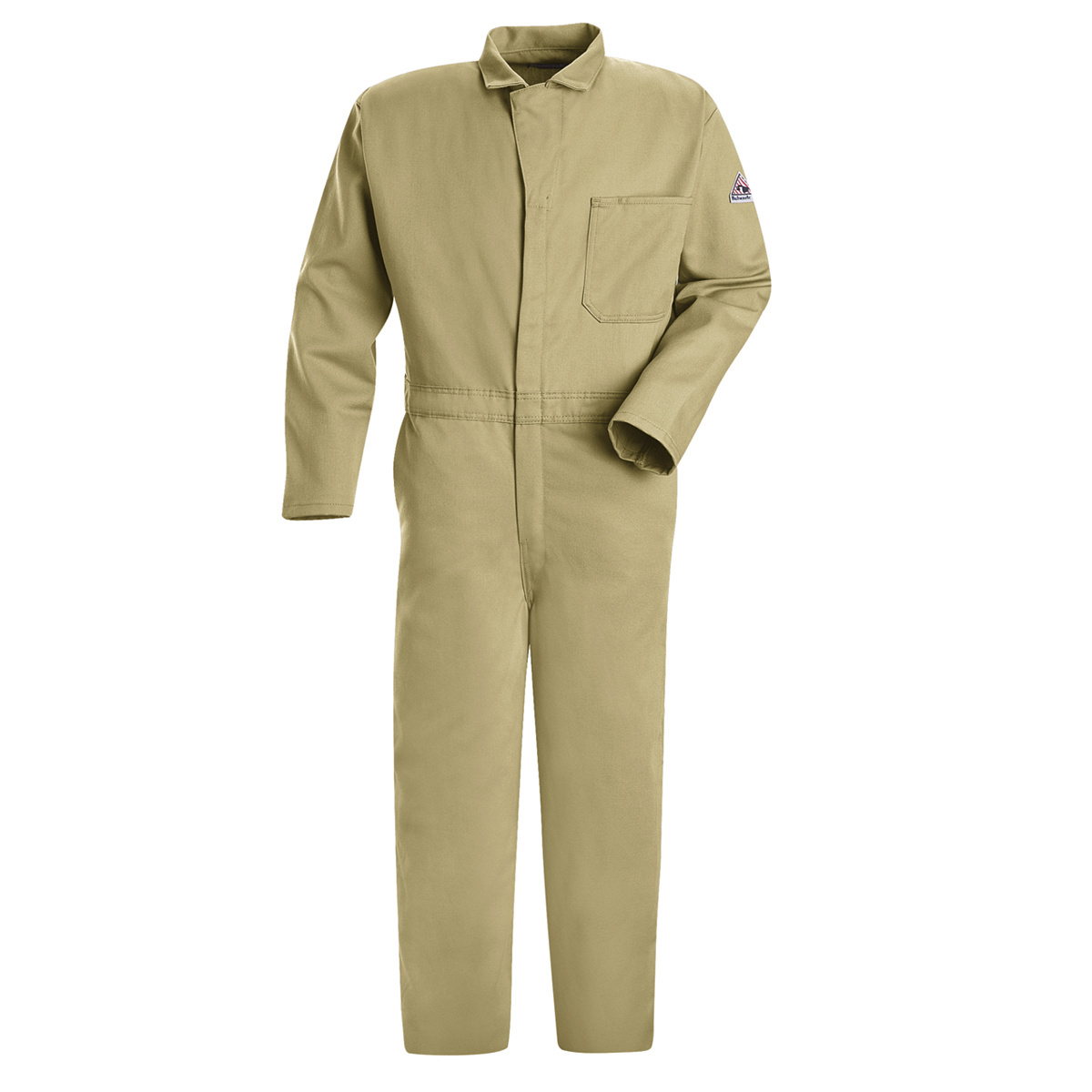 Bulwark® 54 Tall Khaki EXCEL FR® Twill Cotton Flame Resistant Coveralls With Zipper Front Closure