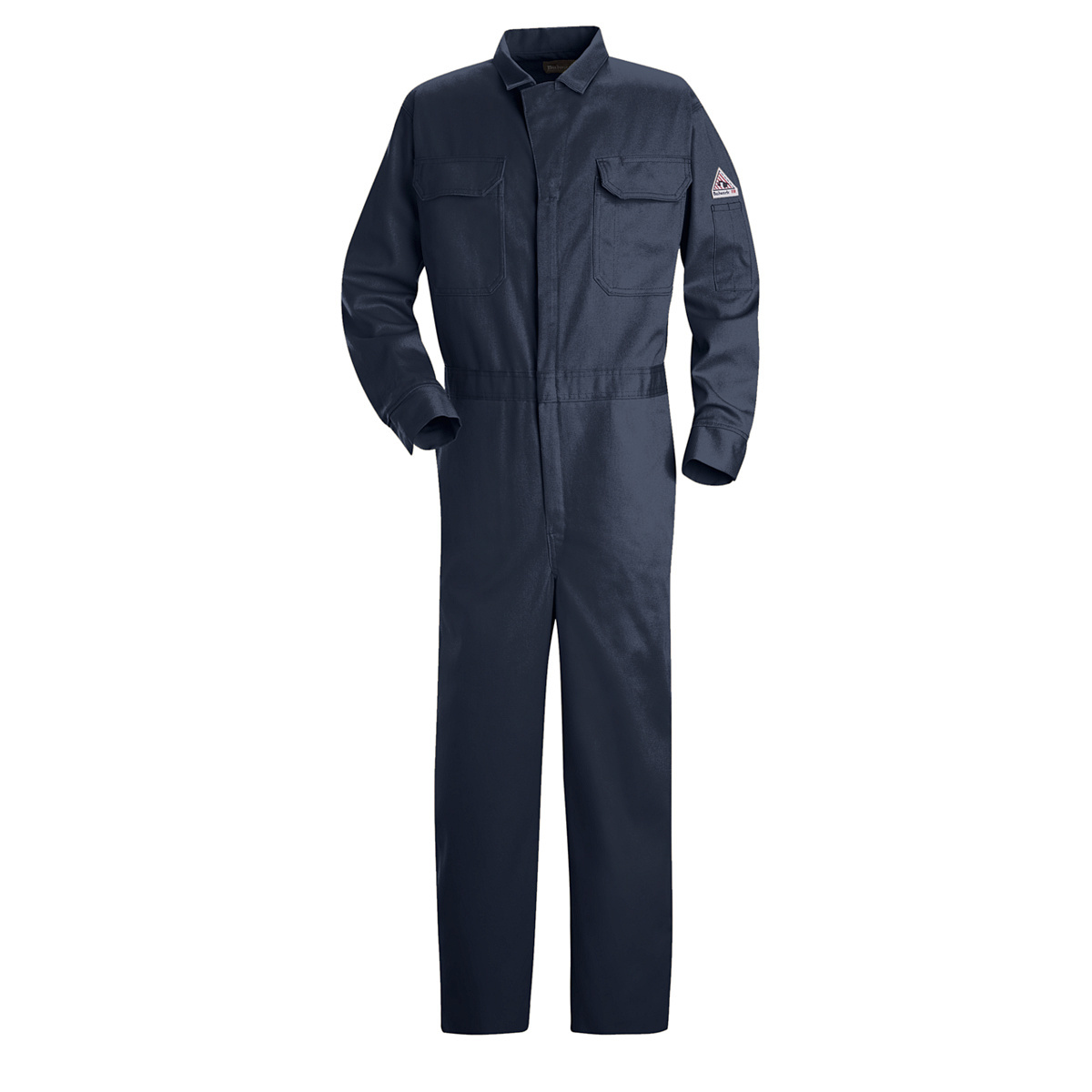 Bulwark® 56 Tall Navy Blue EXCEL FR® Twill Cotton Flame Resistant Coveralls With Zipper Front Closure