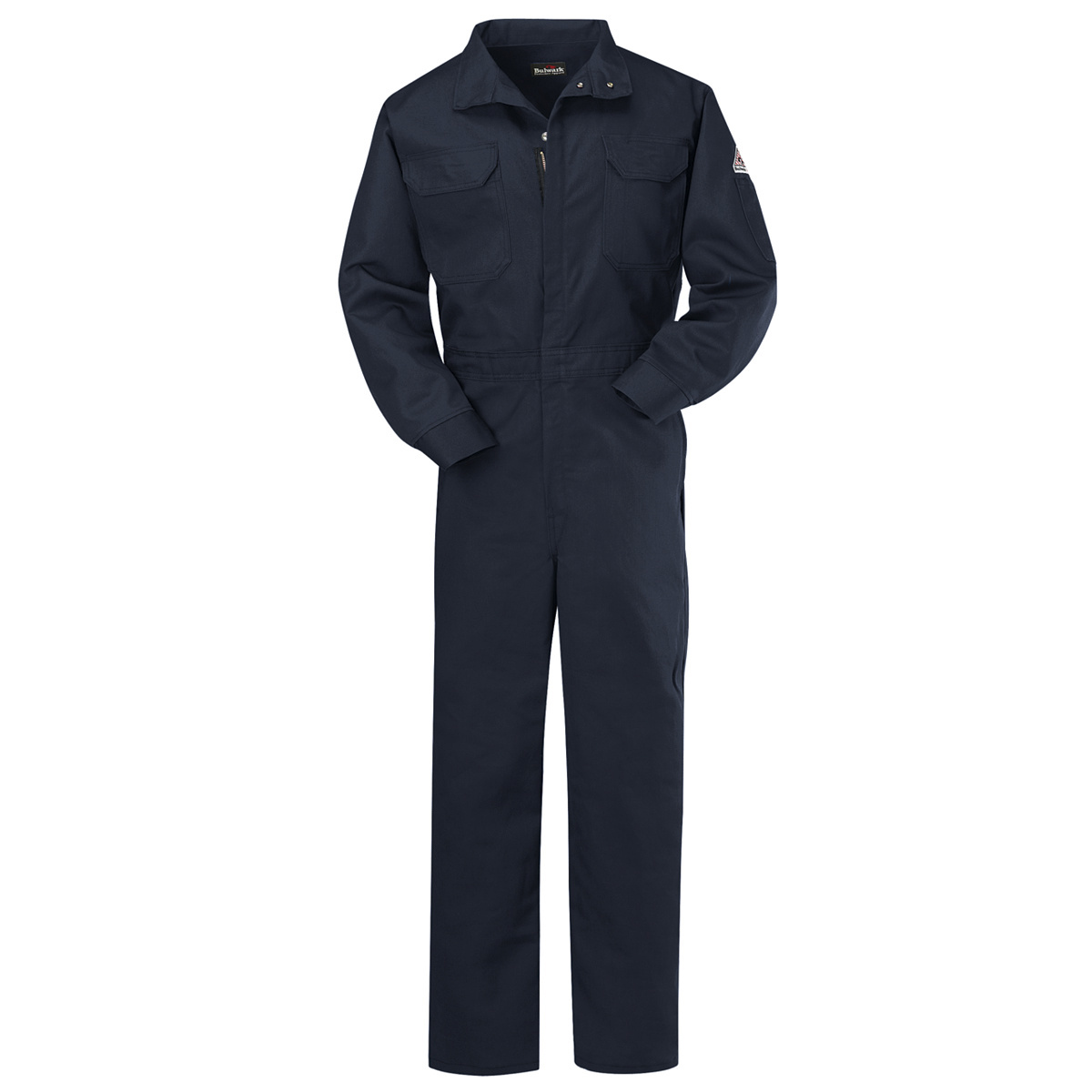 Bulwark® 38 Regular Navy Blue Westex Ultrasoft® Twill/Cotton/Nylon Flame Resistant Coveralls With Zipper Front Closure