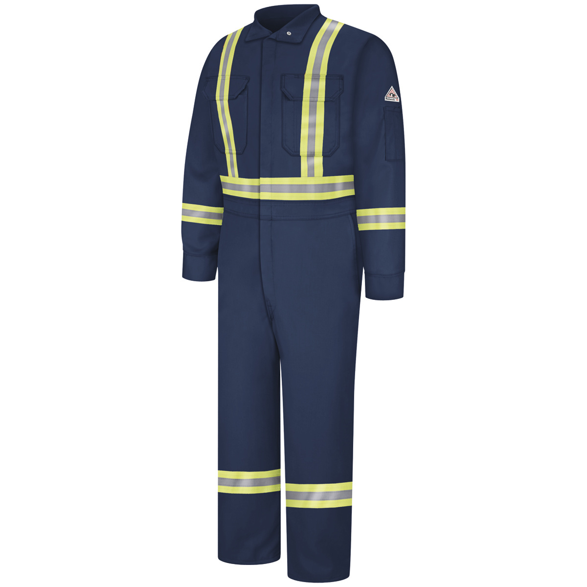 Bulwark® 56 Regular Navy Blue Westex Ultrasoft® Twill/Cotton/Nylon Flame Resistant Coveralls With Zipper Front Closure And Refle