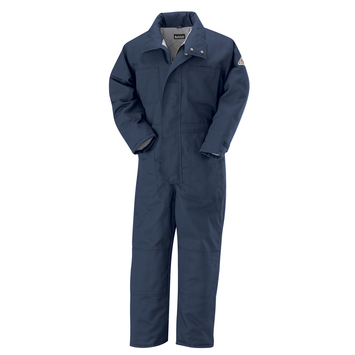 Bulwark® Large Tall Navy Blue Westex Ultrasoft® Twill/Cotton/Nylon Water Repellent Flame Resistant Coveralls With Cotton Lining