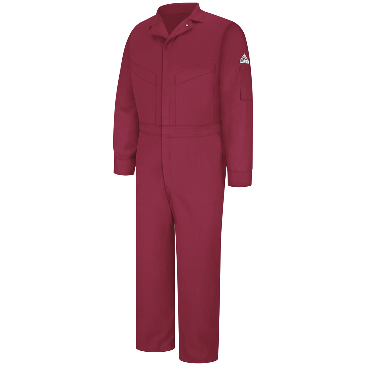 Bulwark® 42 Tall Red EXCEL FR® ComforTouch® Sateen/Cotton/Nylon Water Repellent Flame Resistant Coveralls With Zipper Front Clos Bulwark® 42 Tall Red EXCEL FR® ComforTouch® Sateen/Cotton/Nylon Water Repellent Flame Resistant Coveralls With Zipper Front Clos