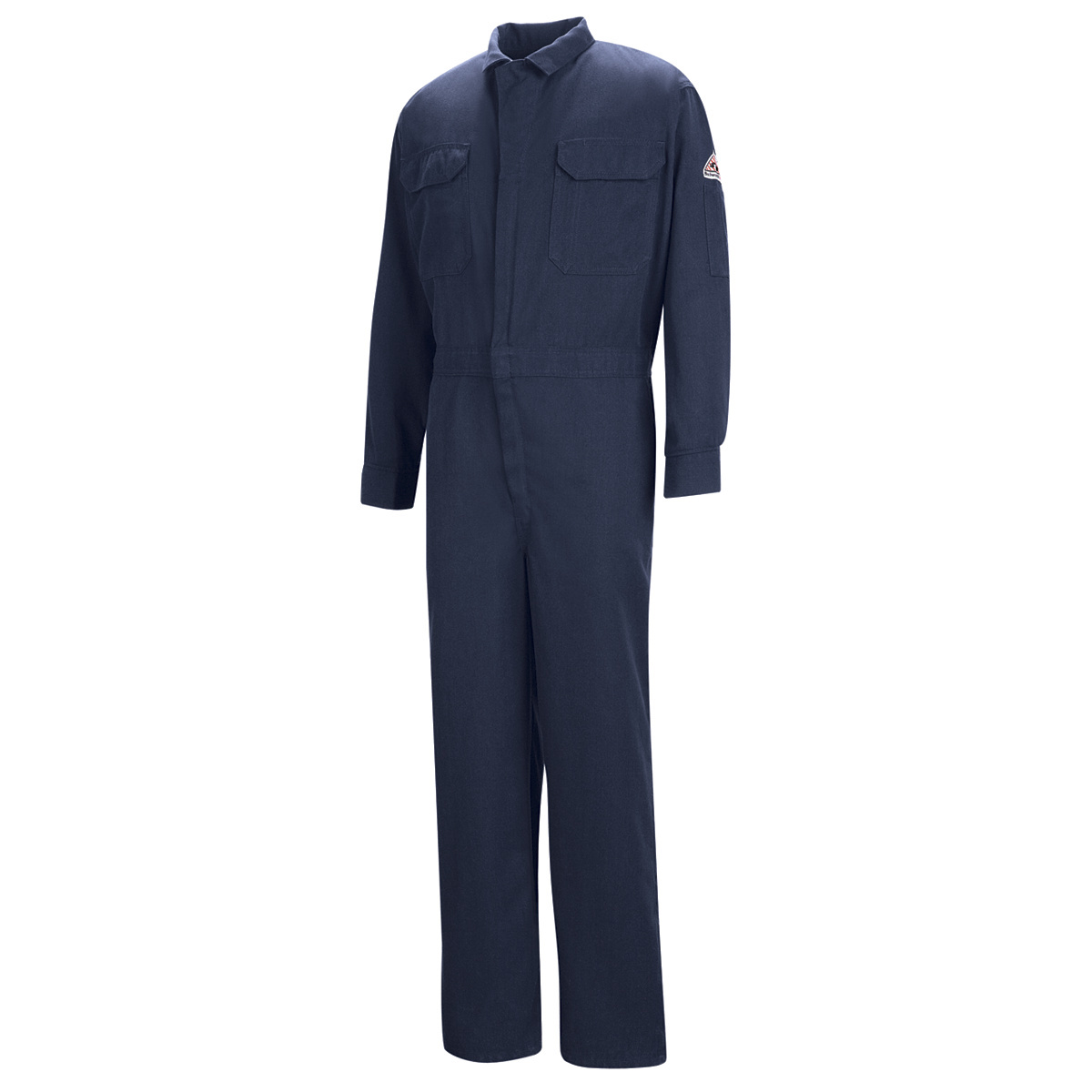 Bulwark® 42 Tall Navy Blue Modacrylic/Lyocell/Aramid Water Repellent Flame Resistant Coveralls With Zipper Front Closure