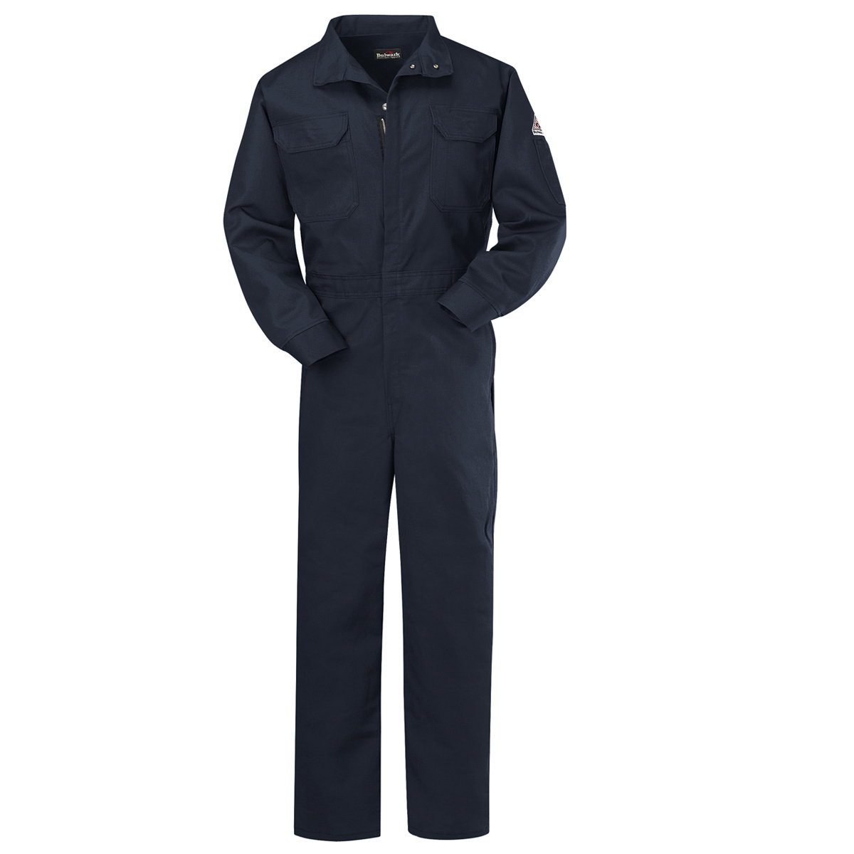 Bulwark® 48 Regular Navy Blue Nomex® IIIA/Nomex® Aramid/Kevlar® Aramid Flame Resistant Coveralls With Zipper Front Closure