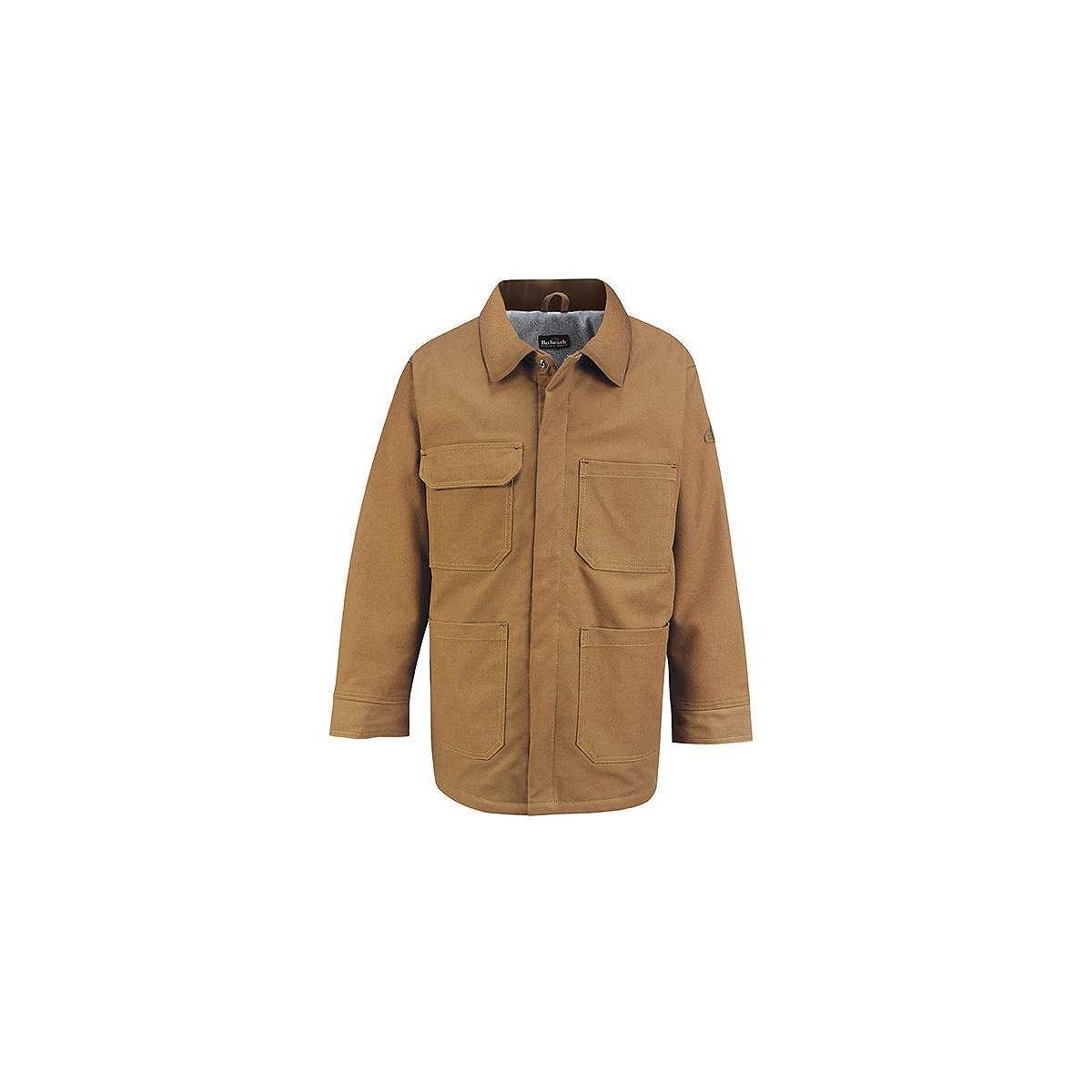 Bulwark® Medium Regular Brown Westex Ultrasoft® Duck/Cotton/Nylon Water Repellent Flame Resistant Coat With Nomex® Lining And Zi Bulwark® Medium Regular Brown Westex Ultrasoft® Duck/Cotton/Nylon Water Repellent Flame Resistant Coat With Nomex® Lining And Zi